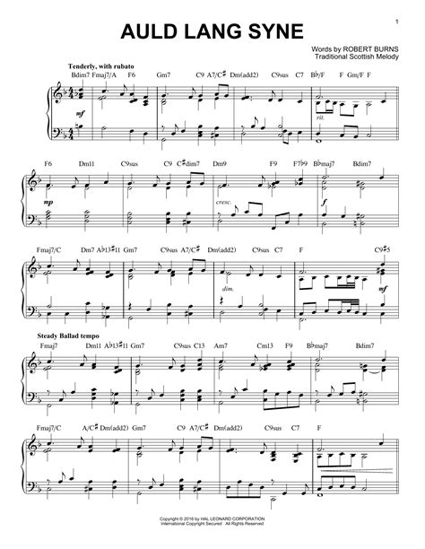 Auld Lang Syne [Jazz Version] (arr. Brent Edstrom)